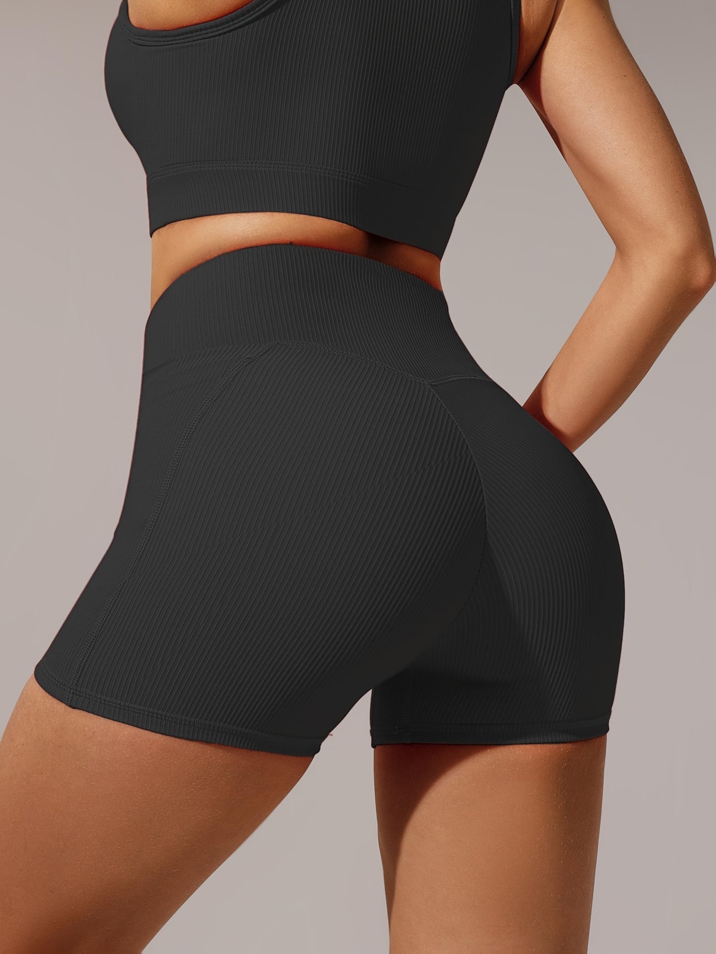 2-Pack Yoga Shorts For Women - High Waisted Workout Shorts, Breathable & Stretchy