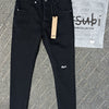 American-style Black Trousers Embroidery