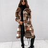 Warm Long Plaid Overcoat