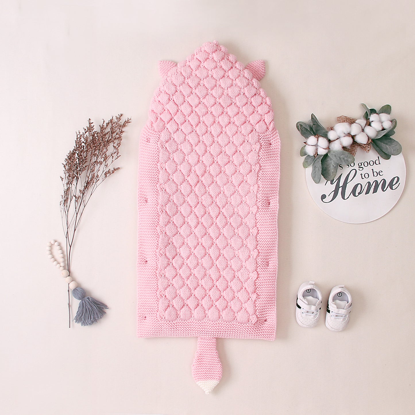 Cute shape solid color newborn anti-kick quilt