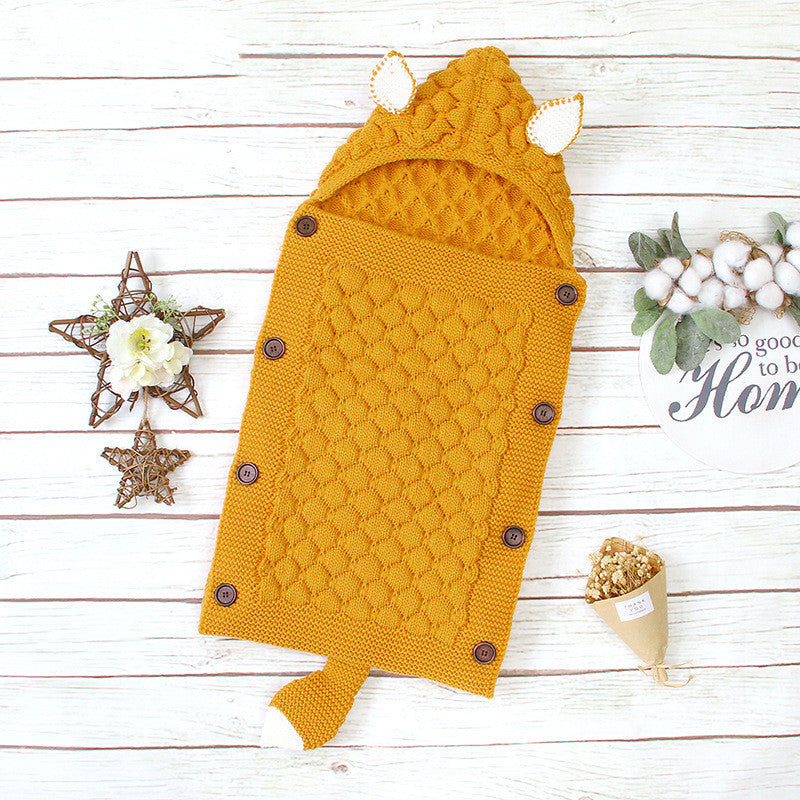 Cute shape solid color newborn anti-kick quilt