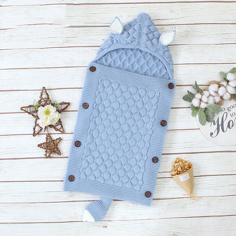 Cute shape solid color newborn anti-kick quilt