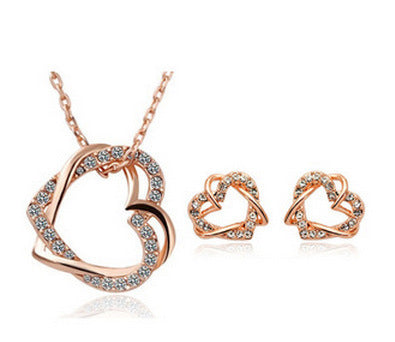 Luxury Double Heart Jewelry Set