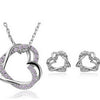 Luxury Double Heart Jewelry Set