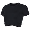 Yoga Clothes T-shirt Women close-up of fabric texture
