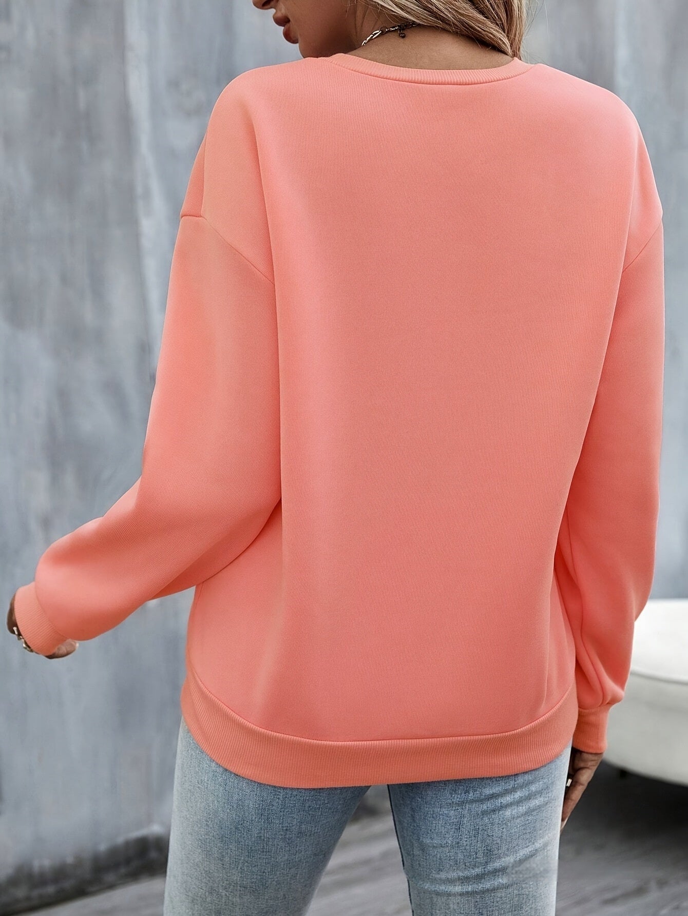 Love Pattern Printed Bottoming Long-sleeved Sweater