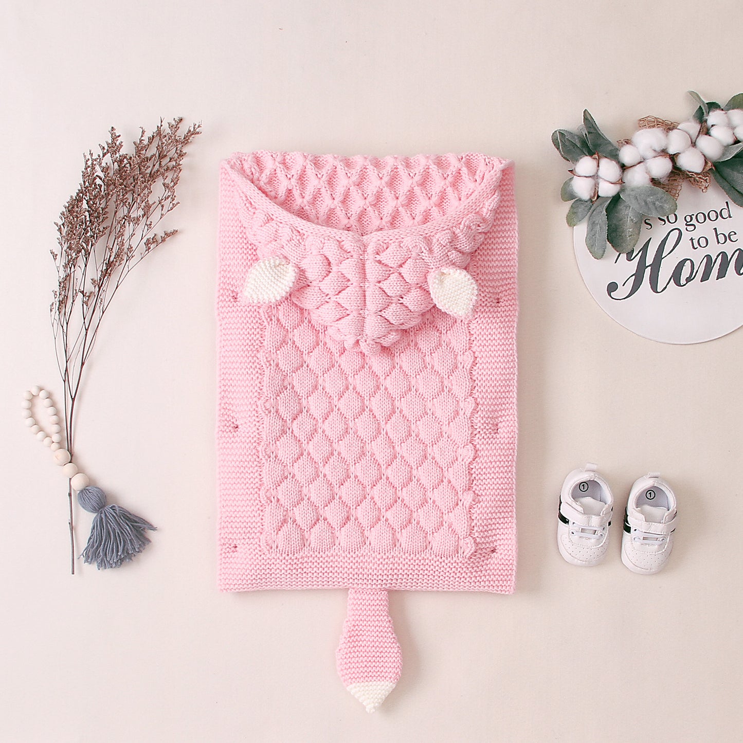 Cute shape solid color newborn anti-kick quilt