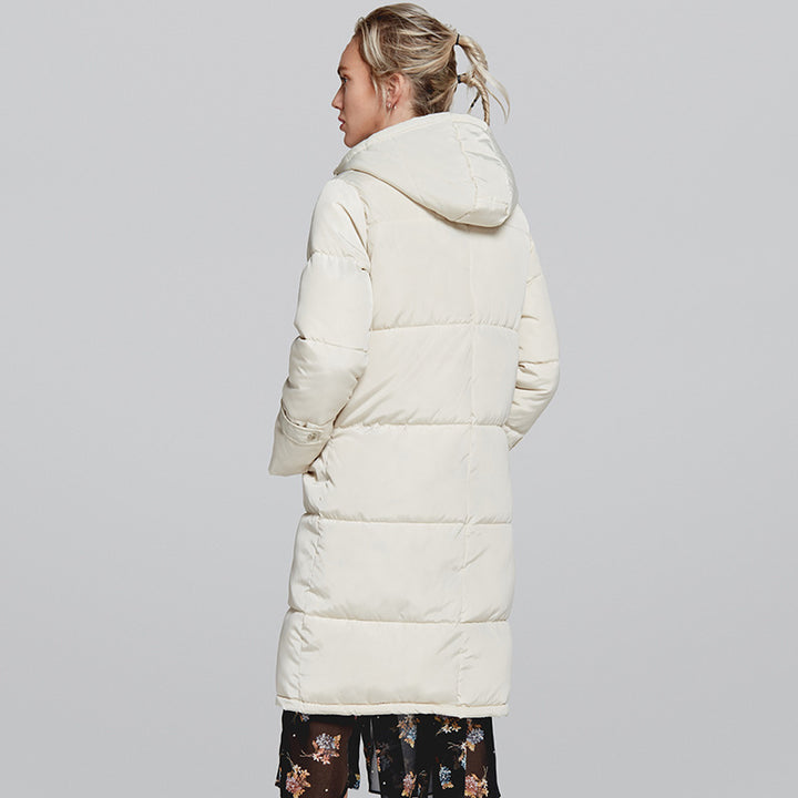 Main product image Warm Casual Women’s Jacket front view solid color with hood