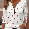 Love Round Neck Zipper T-shirt