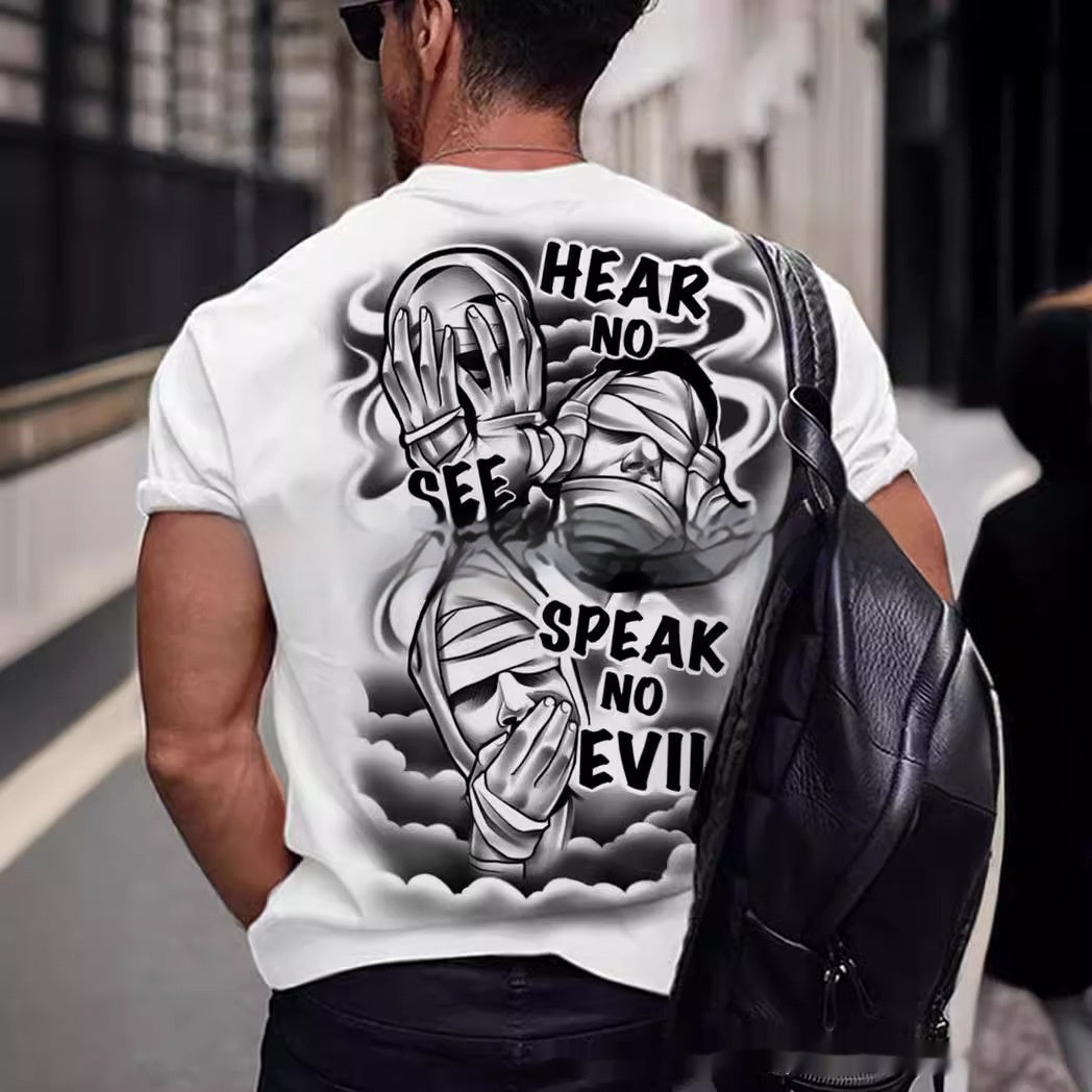 3D Super Plus Size Men's Short Sleeve T-shirt