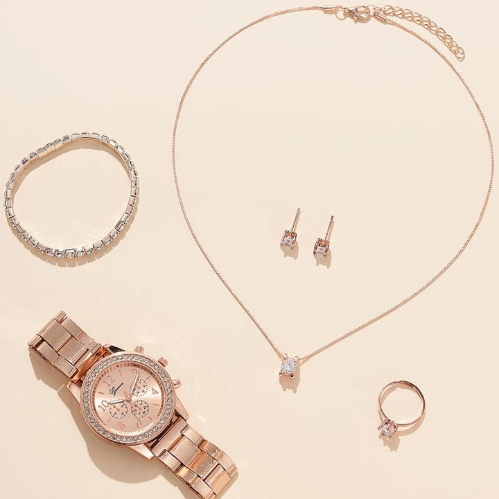 Women's Casual Quartz Watch Set