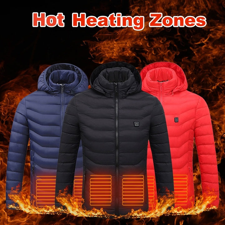 USB Heated Winter Jacket Men