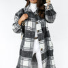 Warm Long Plaid Overcoat