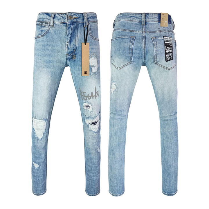 Straight Ripped Stretch Casual Jeans