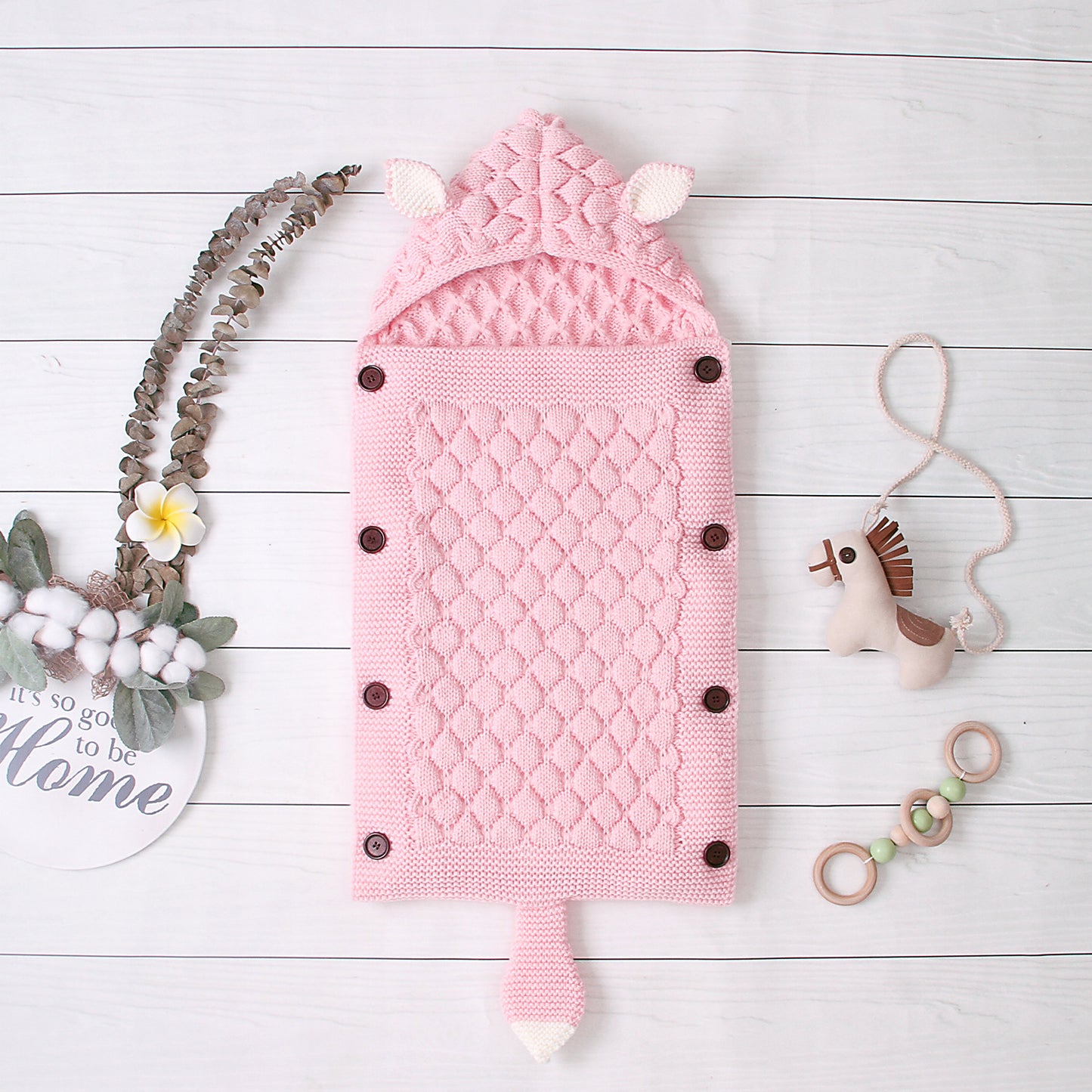 Cute shape solid color newborn anti-kick quilt