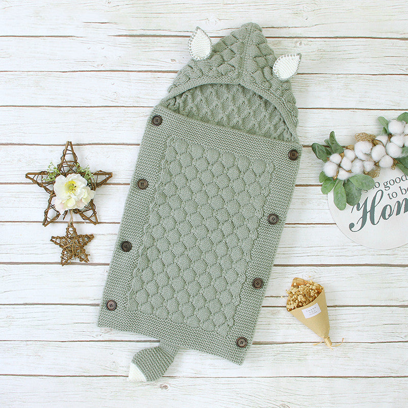 Cute shape solid color newborn anti-kick quilt