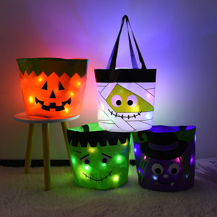 Multi-gear Luminous Halloween Basket Decorations Candy Bag