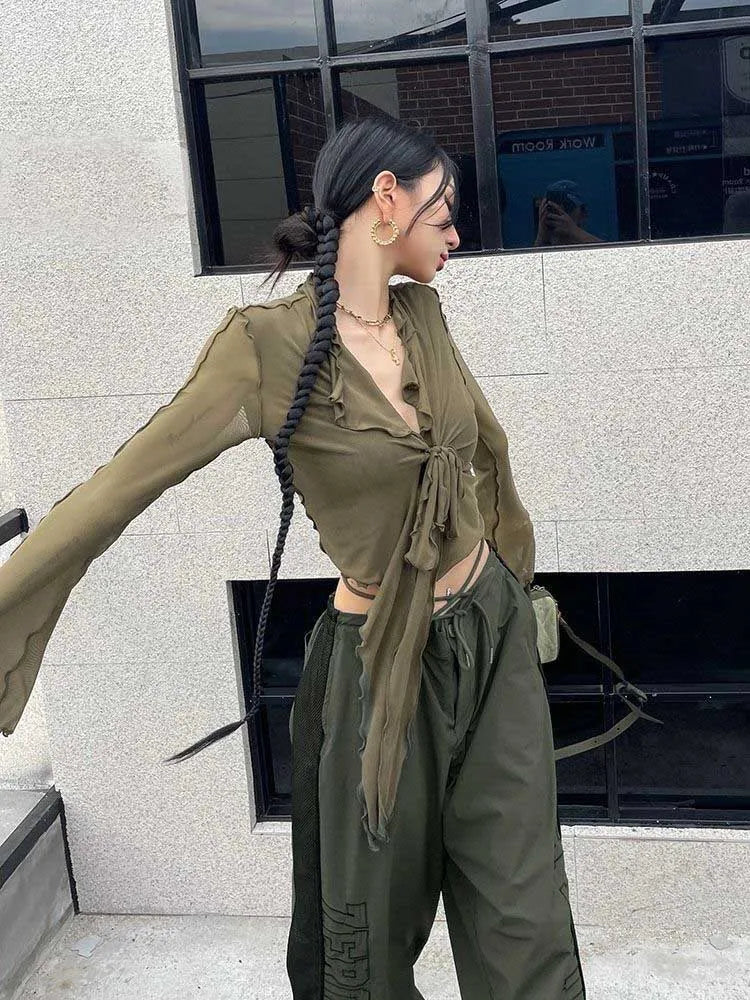 Flare Sleeve Blouse
