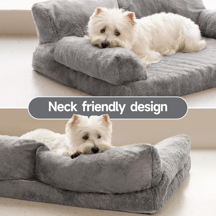 Orthopedic Dog Bed – Grey Sofa 🐾