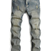 Ripped Jeans Men's Straight Slim Fit