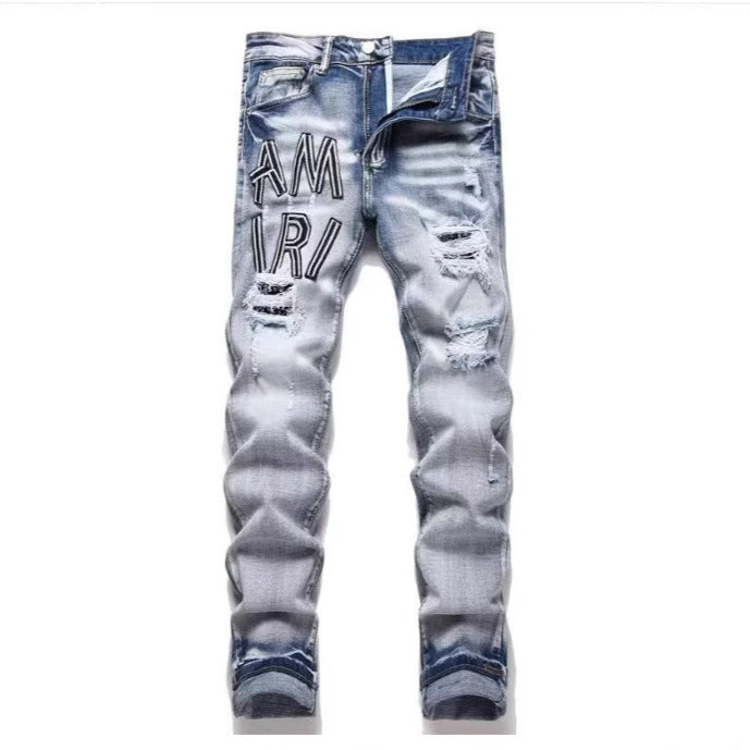 Trendy Retro Dyed Jeans Men