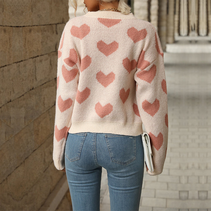 Trendy Love Pattern Sweater