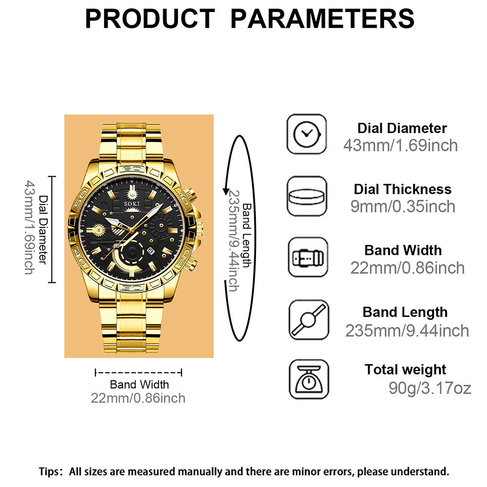 Steel Belt Quartz Watch
