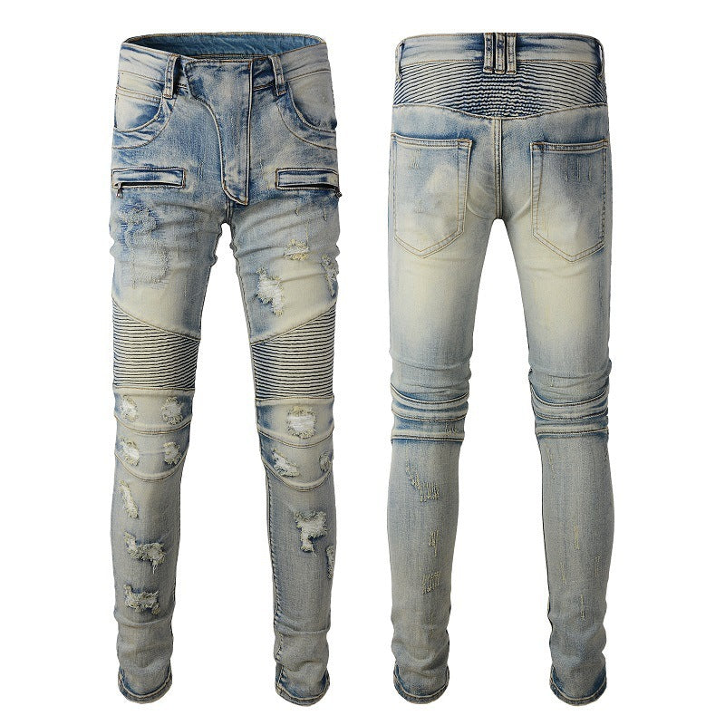 Distressed Slim Stretch Jeans