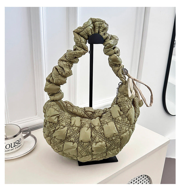 Fashion Pleated Clouds All-match Bubble Underarm Bag