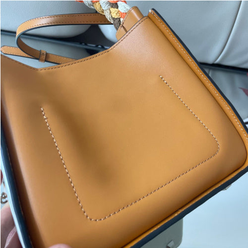 Cowhide Small Square Bag Crossbody Handbag