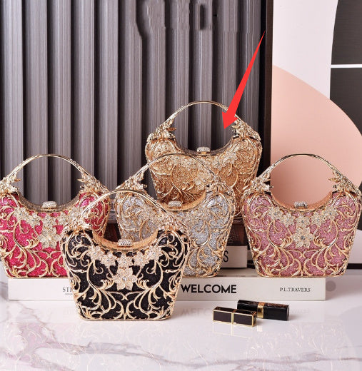 Hollow Out Party Clutch Shiny Banquet Bag