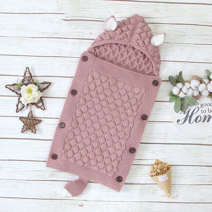 Cute shape solid color newborn anti-kick quilt