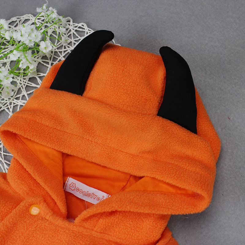 Halloween Pumpkin Hooded Jumpsuit