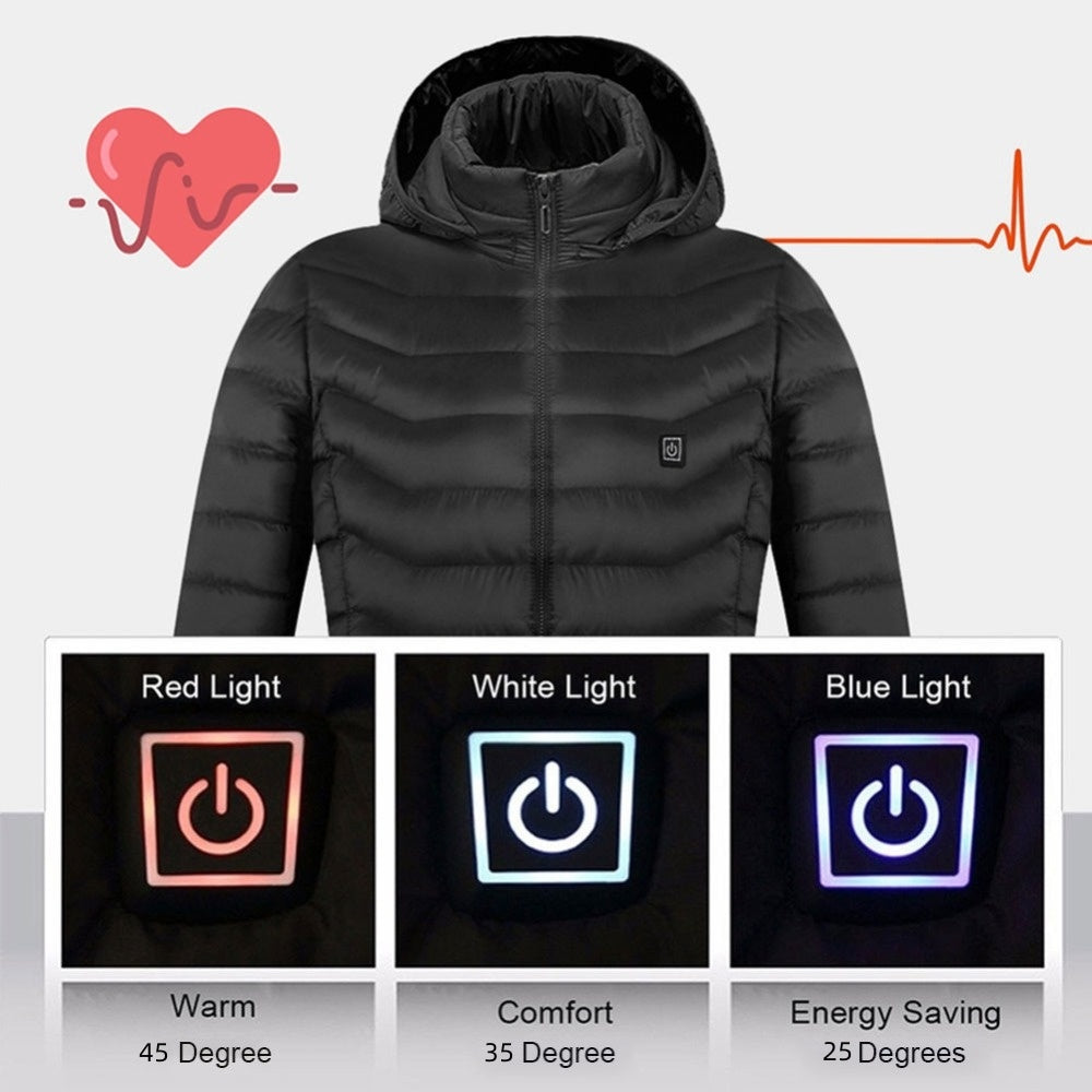 USB Heated Winter Jacket Men