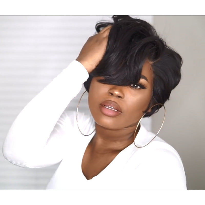 Black Bob Wig – Short Curl Style
