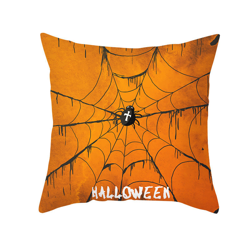 Halloween Pillowcase Pumpkin 🎃 decorative pillow in orange and beige tones