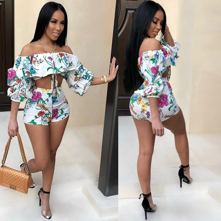 Sexy Digital Print Two-Piece Set