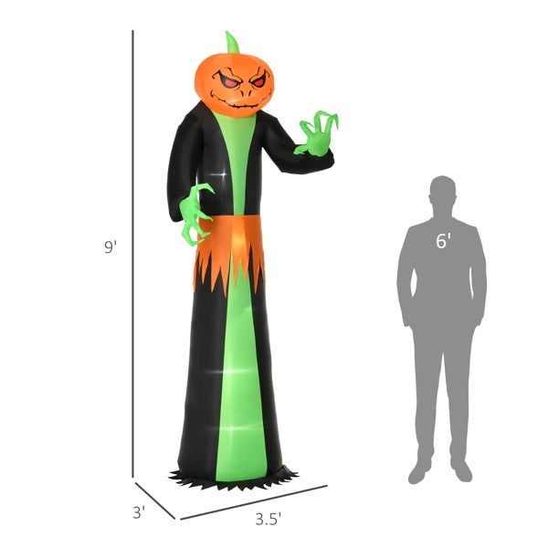 Halloween Decoration side angle showing full height and spooky design