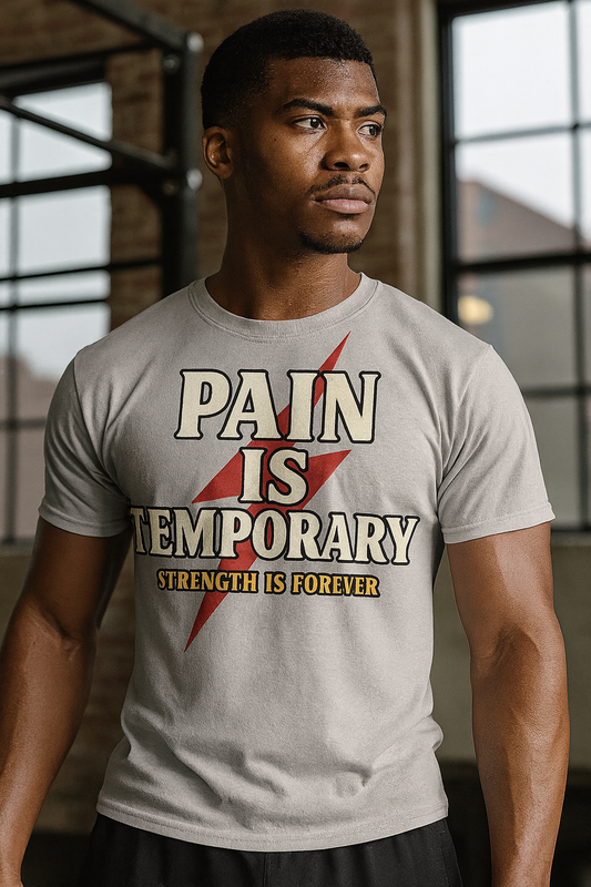 Pain Is Temporary. Strength Is Forever – Lightning Bolt Tee