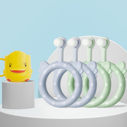 Infant Children's Soft Toothbrush Silicone Baby Toothbrush Set