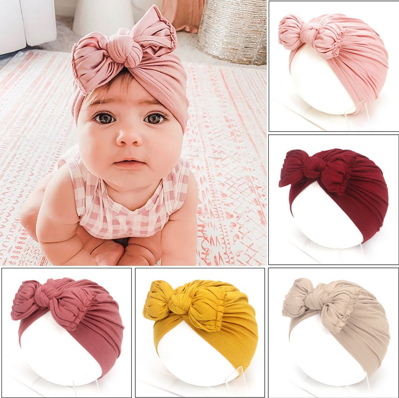 Cute Baby Girl Turban Hat