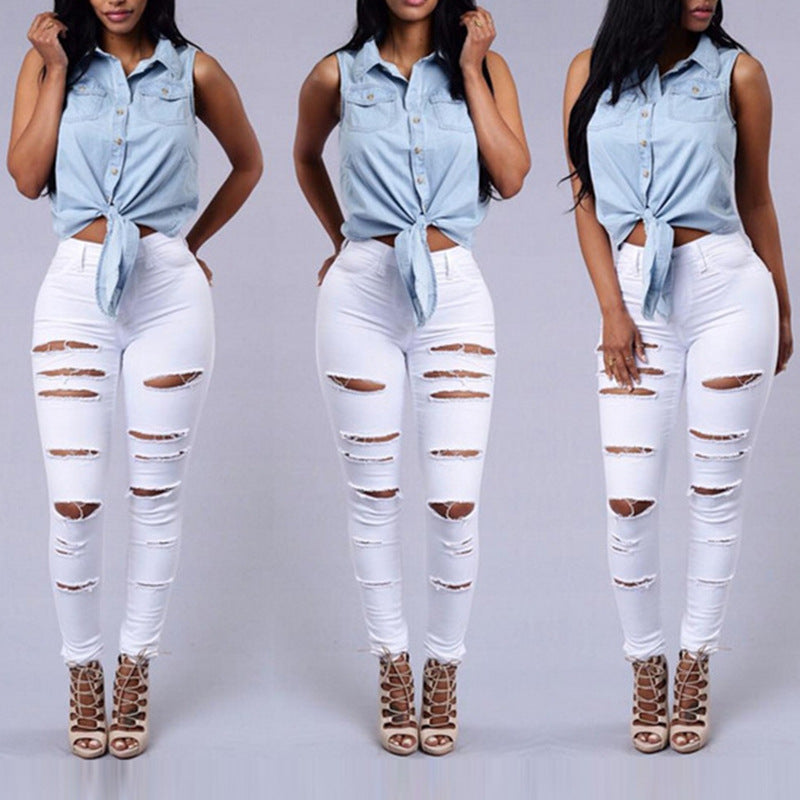 Trendy Distressed Skinny Jeans