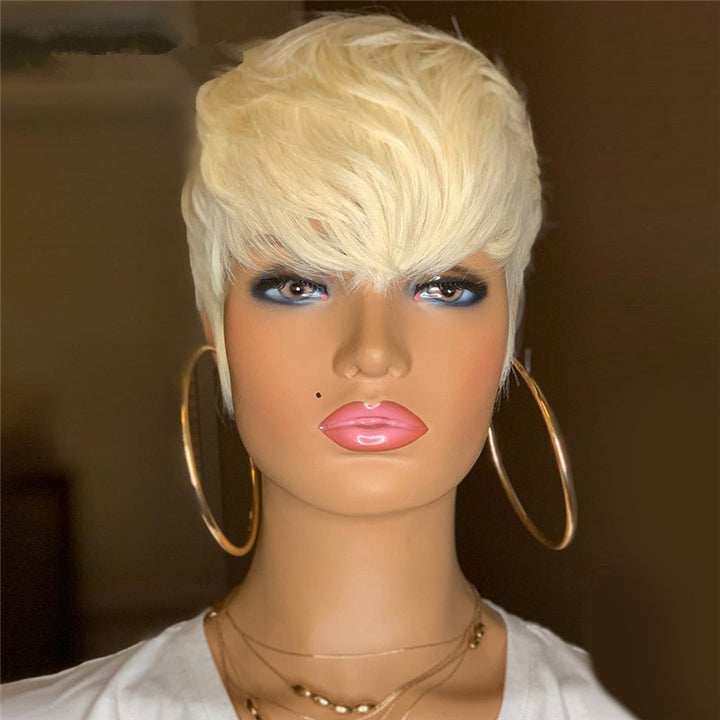 Human Hair Style Black Wig