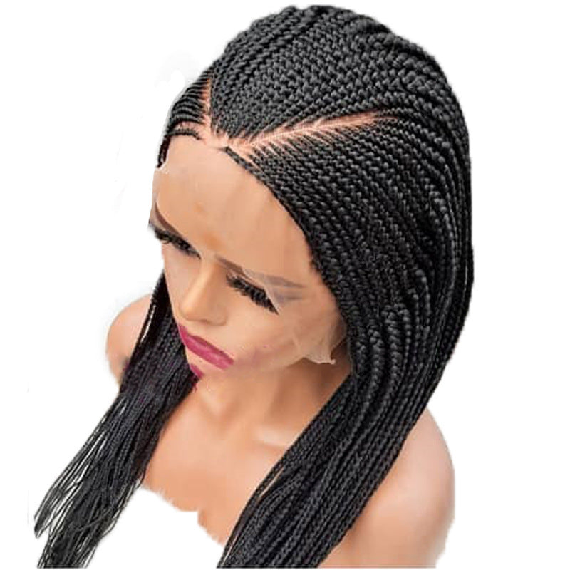 13x6 Braided Lace Front Wig oblique bangs for any face shape