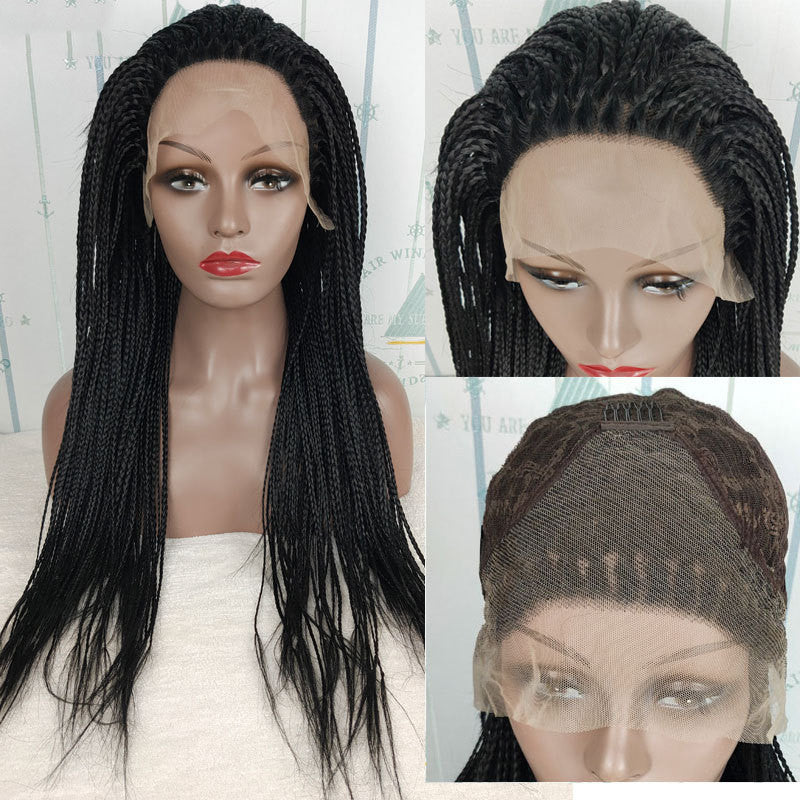 13x6 Braided Lace Front Wig side view showing braided hairstyle