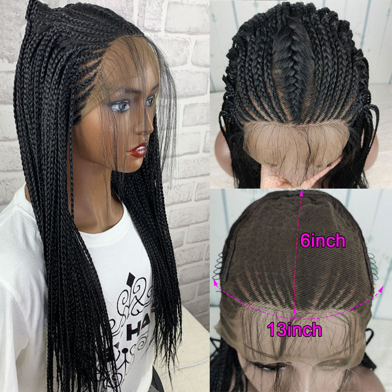 13x6 Braided Lace Front Wig elegant and trendy hair transformation