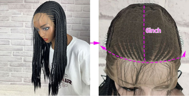 13x6 Braided Lace Front Wig secure fit with breathable design