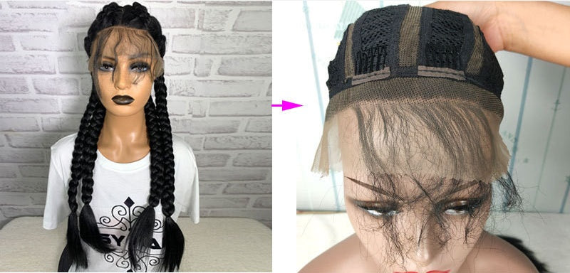 13x6 Braided Lace Front Wig perfect for casual or formal events