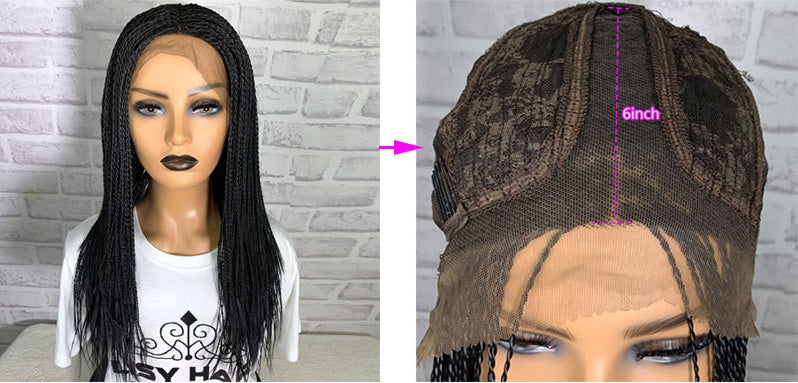 13x6 Braided Lace Front Wig premium Hans hair material wig