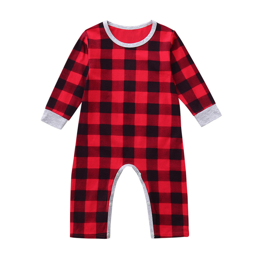 Christmas Plaid Baby Romper